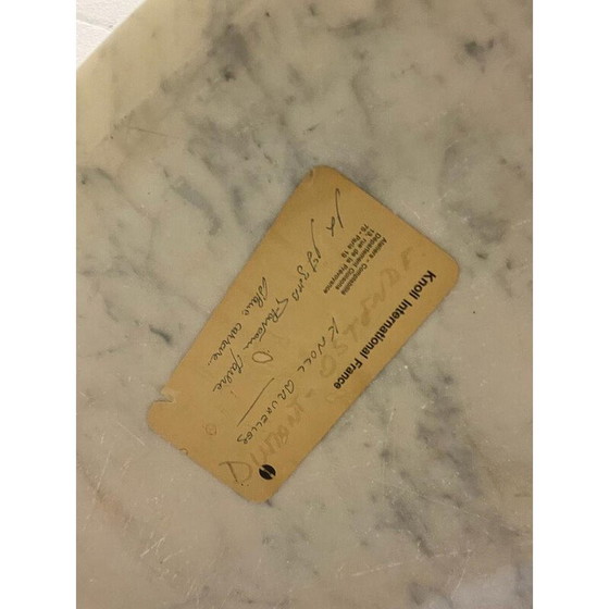 Image 1 of Runder Esstisch aus weißem Marmor von Eero Saarinen für Knoll, Italien 1960