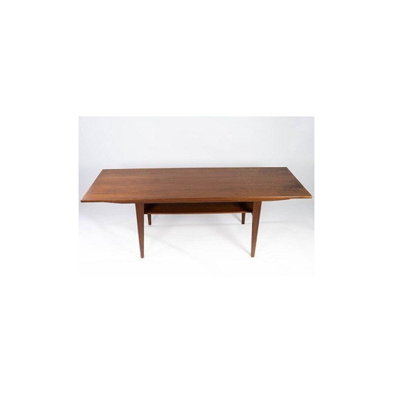 Image 1 of Vintage Teak Couchtisch mit Regal, Dänemark 1960