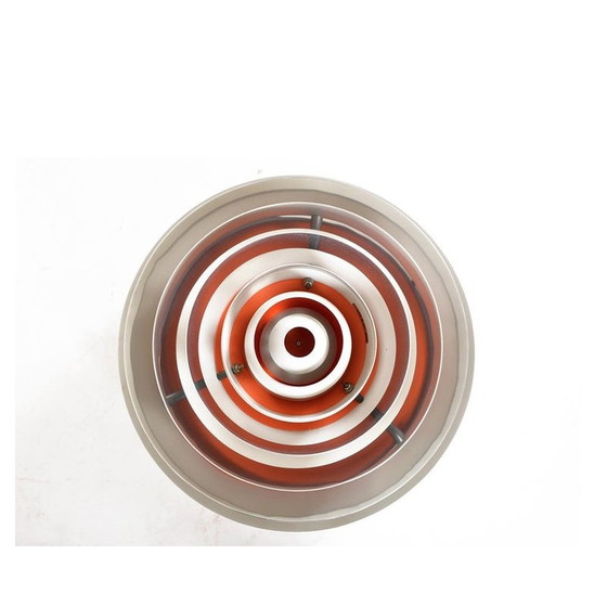 Image 1 of Vintage Kontrast Pendelleuchte aus gebürstetem Aluminium von Poul Henningsen für Louis Poulsen, Dänemark 1960