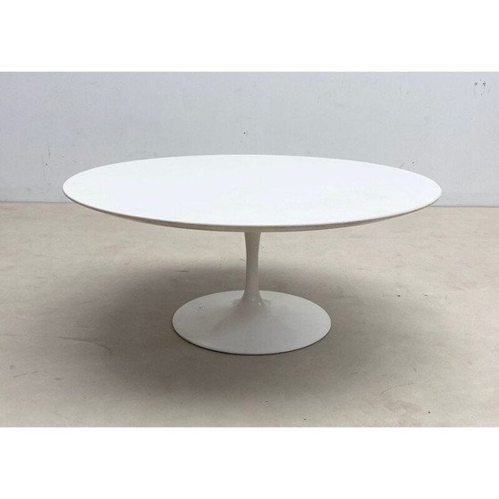 Image 1 of Weißer Couchtisch aus Metall und Holz von Knoll