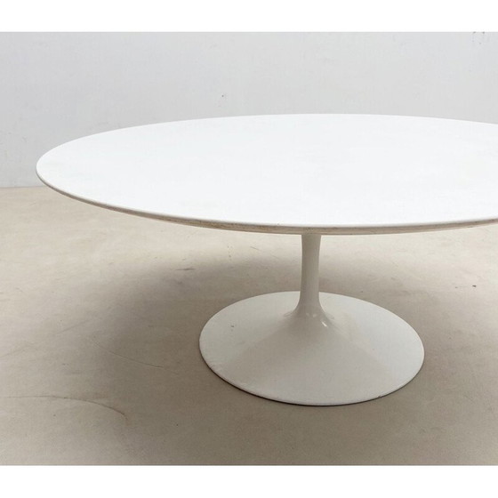 Image 1 of Weißer Couchtisch aus Metall und Holz von Knoll