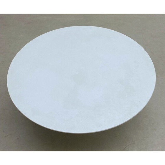 Image 1 of Weißer Couchtisch aus Metall und Holz von Knoll