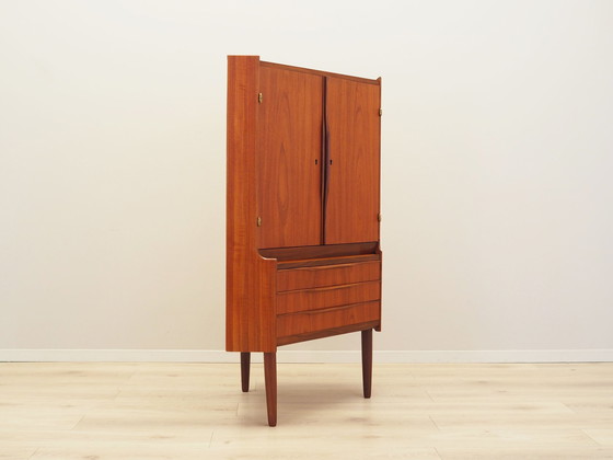 Image 1 of Eckschrank aus Teakholz, dänisches Design, 1970er Jahre, Produktion: Dänemark