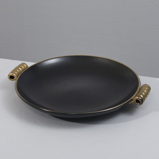 Villeroy & Boch Luxembourg - Art Deco Schale Schwarz & Gold Bauhaus Design Xx.