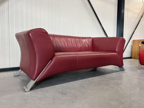 Image 1 of Rolf Benz 322 2,5-Sitzer-Sofa, rotes Leder