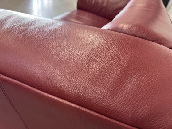 Image 1 of Rolf Benz 322 2,5-Sitzer-Sofa, rotes Leder