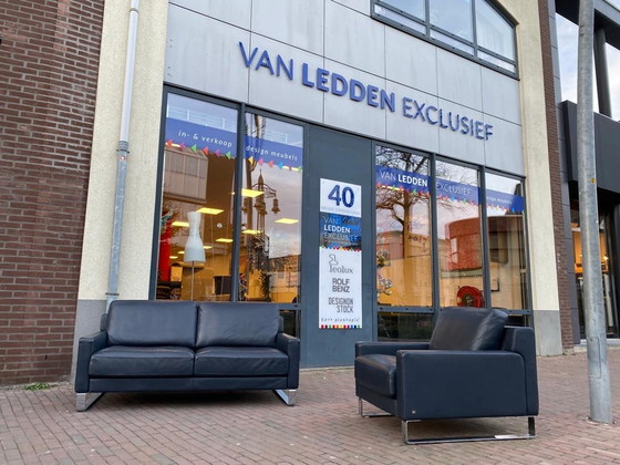 Image 1 of Rolf benz sessel blaues leder