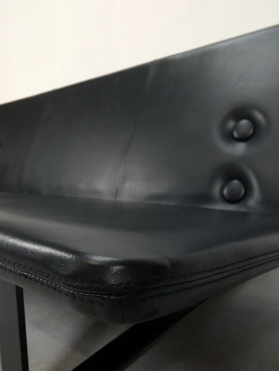 Image 1 of Artifort C683 - 3-Sitzer Sofa von Kho Liang aus schwarzem Leder