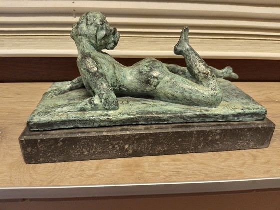 Image 1 of Kupferskulptur Frau nackt Himajuwita Pakun