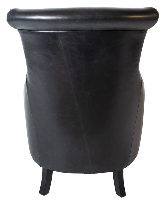 Image 1 of 2 x Vintage Chesterfield Sessel schwarz