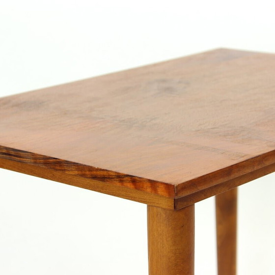 Image 1 of Vintage Couchtisch auf Rädern aus Teakholz, Tschechoslowakei 1970er Jahre