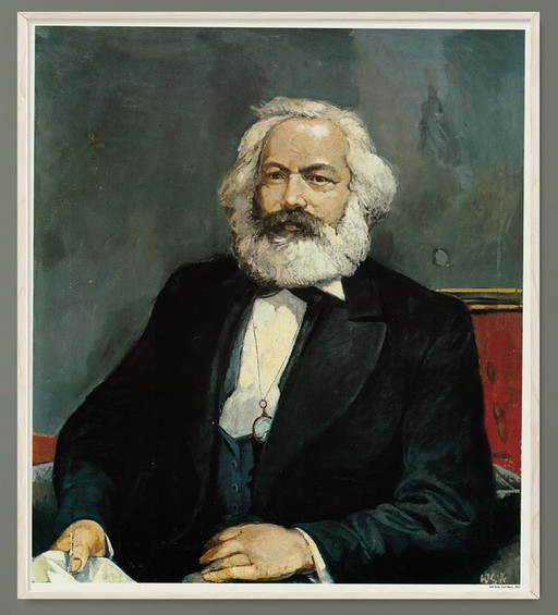 Poster Willi Sitte: Portrait von Karl Marx, 1982