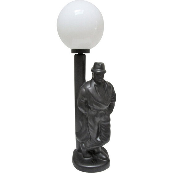 Image 1 of Vintage-Lampe "street light man" aus schwarzer Keramik, Niederlande 1980