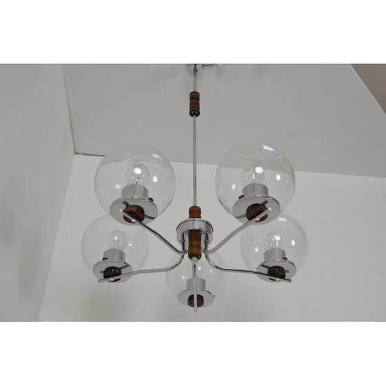 Image 1 of Vintage-Kronleuchter aus Glas, Tschechoslowakei 1960