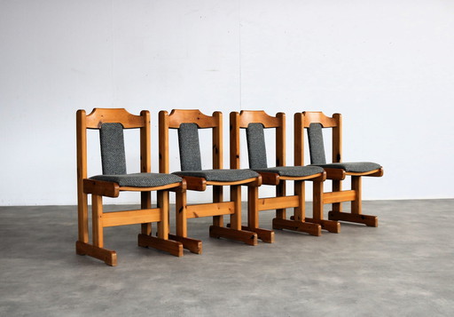 4X Schwedische Vintage-Esszimmerstühle