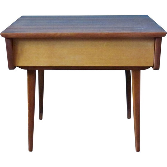 Image 1 of Vintage Nachttisch mit schräger Schublade, Dänemark 1950