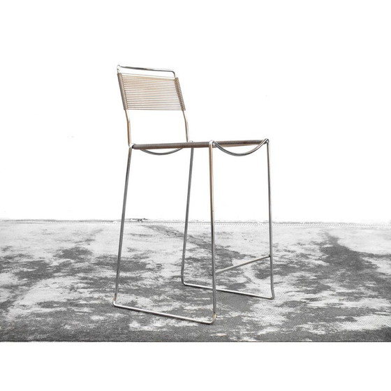 Image 1 of Vintage "Spaghetti" Hocker aus Chromstahl und PVC-Kunststoff von Giandomenico Belotti für Alias, Italien 1970