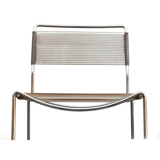 Image 1 of Vintage "Spaghetti" Hocker aus Chromstahl und PVC-Kunststoff von Giandomenico Belotti für Alias, Italien 1970