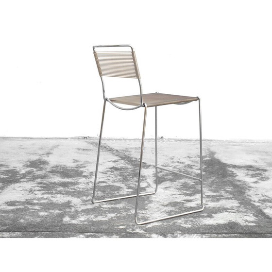 Image 1 of Vintage "Spaghetti" Hocker aus Chromstahl und PVC-Kunststoff von Giandomenico Belotti für Alias, Italien 1970