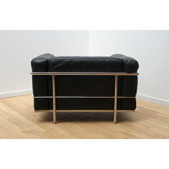 Image 1 of Paar Lc3-Sessel aus verchromtem Aluminium von Le Corbusier für Cassina