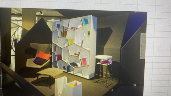 Image 1 of Bücherregal mit Muster, Entwurf Alfredo Haberli für Quodes