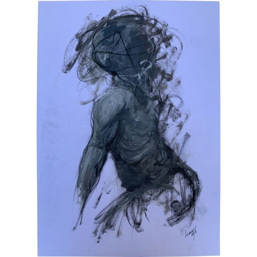 Vintage-Gemälde Corps 5 von Lemmy Gonthier, 2014