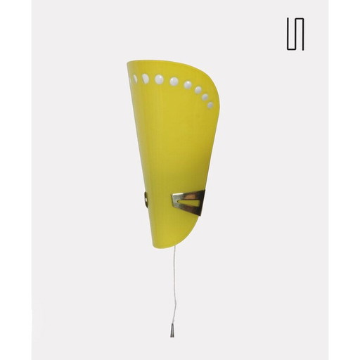 Wandlampe aus Glas, Tschechoslowakei 1960