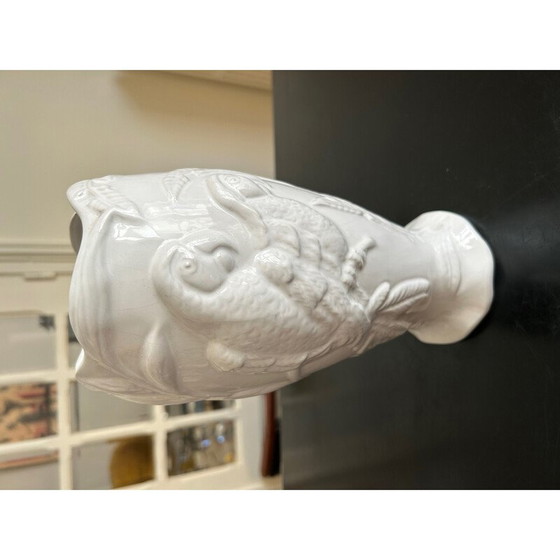 Image 1 of Papageienvase aus weißem Steingut, 1970