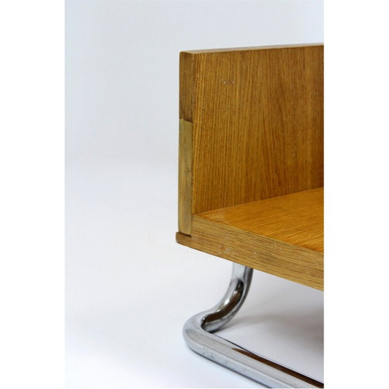 Image 1 of Bauhaus vintage verchromtes Stahlrohr Frisiertisch, Tschechoslowakei 1940er Jahre