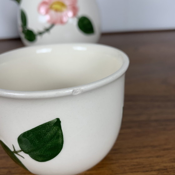 Image 1 of Set aus 6 Kaffee-/Teetassen + Untertassen und 1 Teekanne/Kaffeemaschine Villeroy & Boch, Wildrose Modell 1970