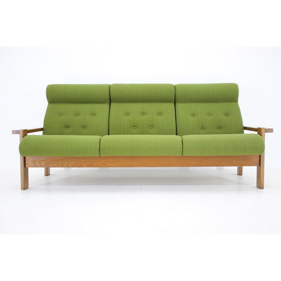 Image 1 of Vintage 3-Sitzer Sofa aus Buchenholz, Tschechoslowakei 1970er Jahre