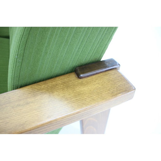 Image 1 of Vintage 3-Sitzer Sofa aus Buchenholz, Tschechoslowakei 1970er Jahre