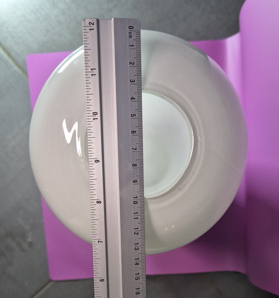 Image 1 of Große Weiße Glasvase Herve Gambs Paris - Höhe 38 Cm