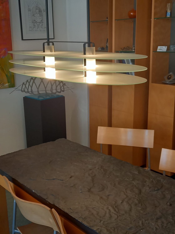 Image 1 of 2x moderne Tische aus Buche und Schiefer