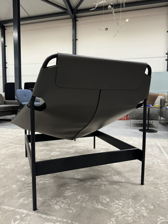 Image 1 of Neuer Rolf Benz Jacky Sessel mit Ottomane Stoff Leder