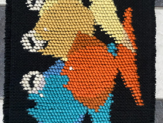 Image 1 of Wandteppich mit Fischdekor 1960 Old Store Stock