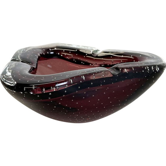 Image 1 of Vintage Aschenbecher aus violettem Muranoglas, Italien 1970er Jahre