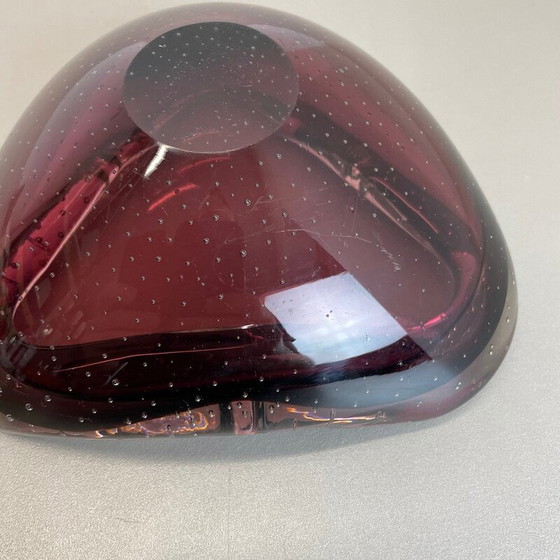 Image 1 of Vintage Aschenbecher aus violettem Muranoglas, Italien 1970er Jahre