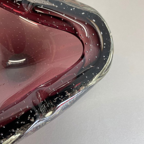 Image 1 of Vintage Aschenbecher aus violettem Muranoglas, Italien 1970er Jahre