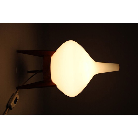 Image 1 of Vintage Tischlampe mit Holzfuß für Uluv, Tschechoslowakei 1960