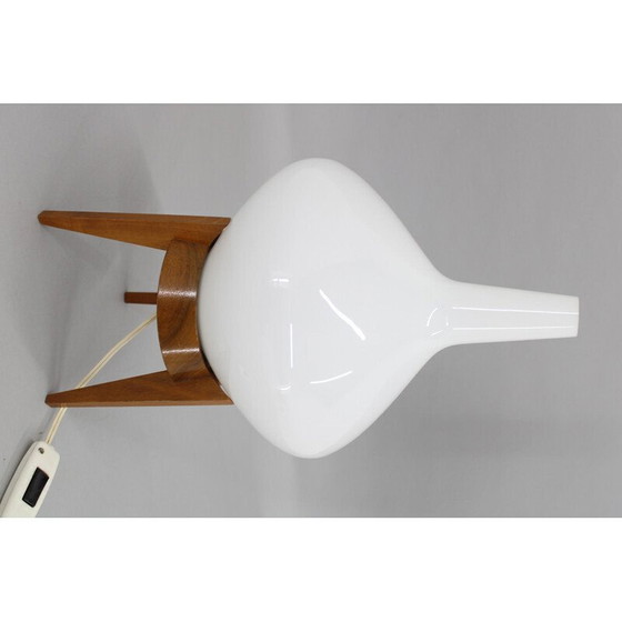 Image 1 of Vintage Tischlampe mit Holzfuß für Uluv, Tschechoslowakei 1960