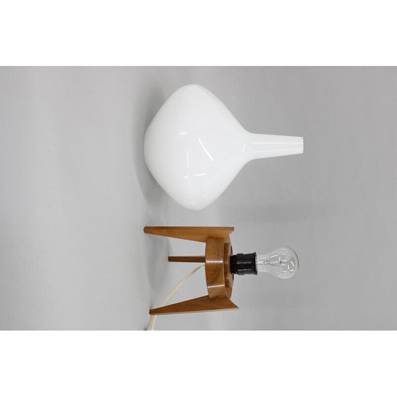 Image 1 of Vintage Tischlampe mit Holzfuß für Uluv, Tschechoslowakei 1960