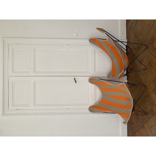 Butterfly vintage sessel aus schwarzem pulverbeschichtetem stahl von Airborne