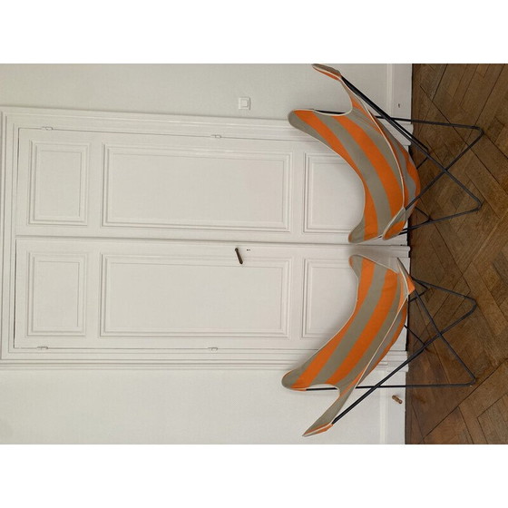 Image 1 of Butterfly vintage sessel aus schwarzem pulverbeschichtetem stahl von Airborne