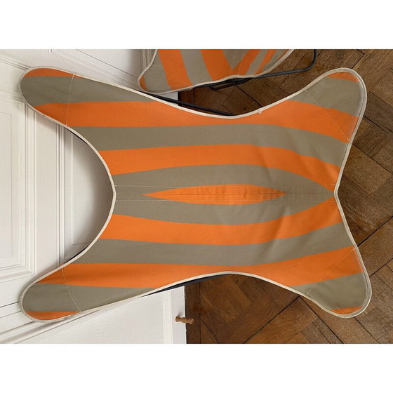 Image 1 of Butterfly vintage sessel aus schwarzem pulverbeschichtetem stahl von Airborne