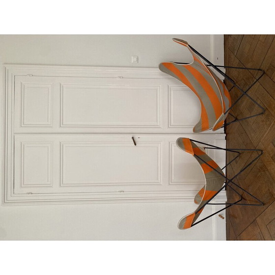 Image 1 of Butterfly vintage sessel aus schwarzem pulverbeschichtetem stahl von Airborne