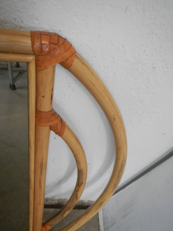 Image 1 of Spiegel mit Rattanrahmen 1970