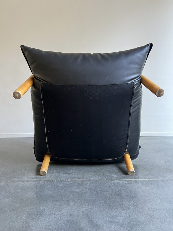 Image 1 of Lage Lederen Lounge Fauteuil