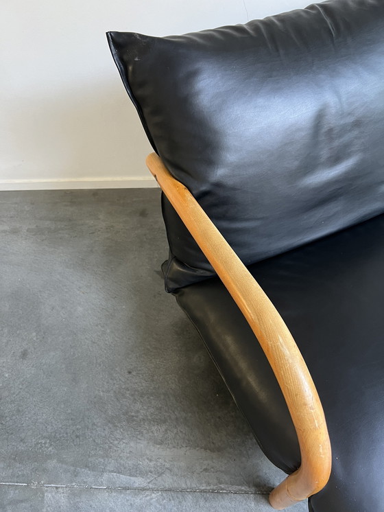 Image 1 of Lage Lederen Lounge Fauteuil
