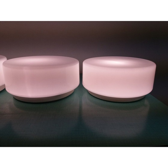 Image 1 of Satz von 4 Deckenlampen aus Metall und Glas von Drupol, Tschechoslowakei 1970